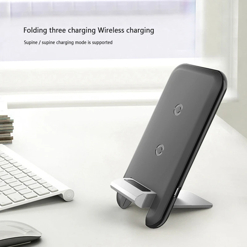 

Qi 10W Wireless Charger Holder Fast Charging Phone Holder Foldable Multifunctional Wireless Charging Pad Universal New Arrivals