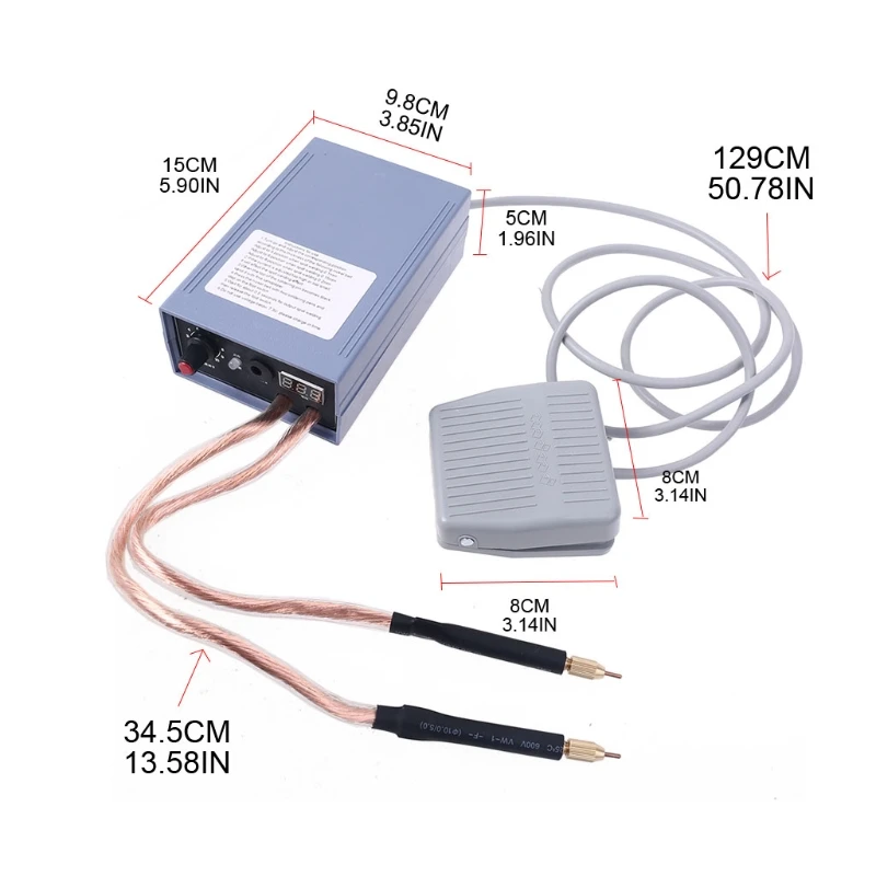 

5000W high-power portable rechargeable 18650 spot welder with foot switch