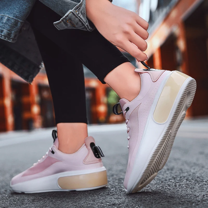 Женские кроссовки для бега на толстой подошве беговые с воздушной подушкой