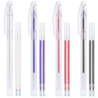 4pcs high temperature disappearing fabric marker pen heat erasable pens for refills fabric craft tailor diy sewing accessories