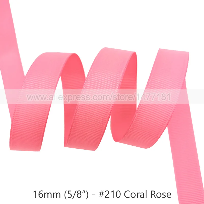 210 Coral Rose 20 ярдов) 16 мм корсажная лента высокого качества 5/" 1,6 см белая черная розовая красная синяя Фиолетовая лента корсажная лента для рукоделия - Цвет: 210 Coral Rose