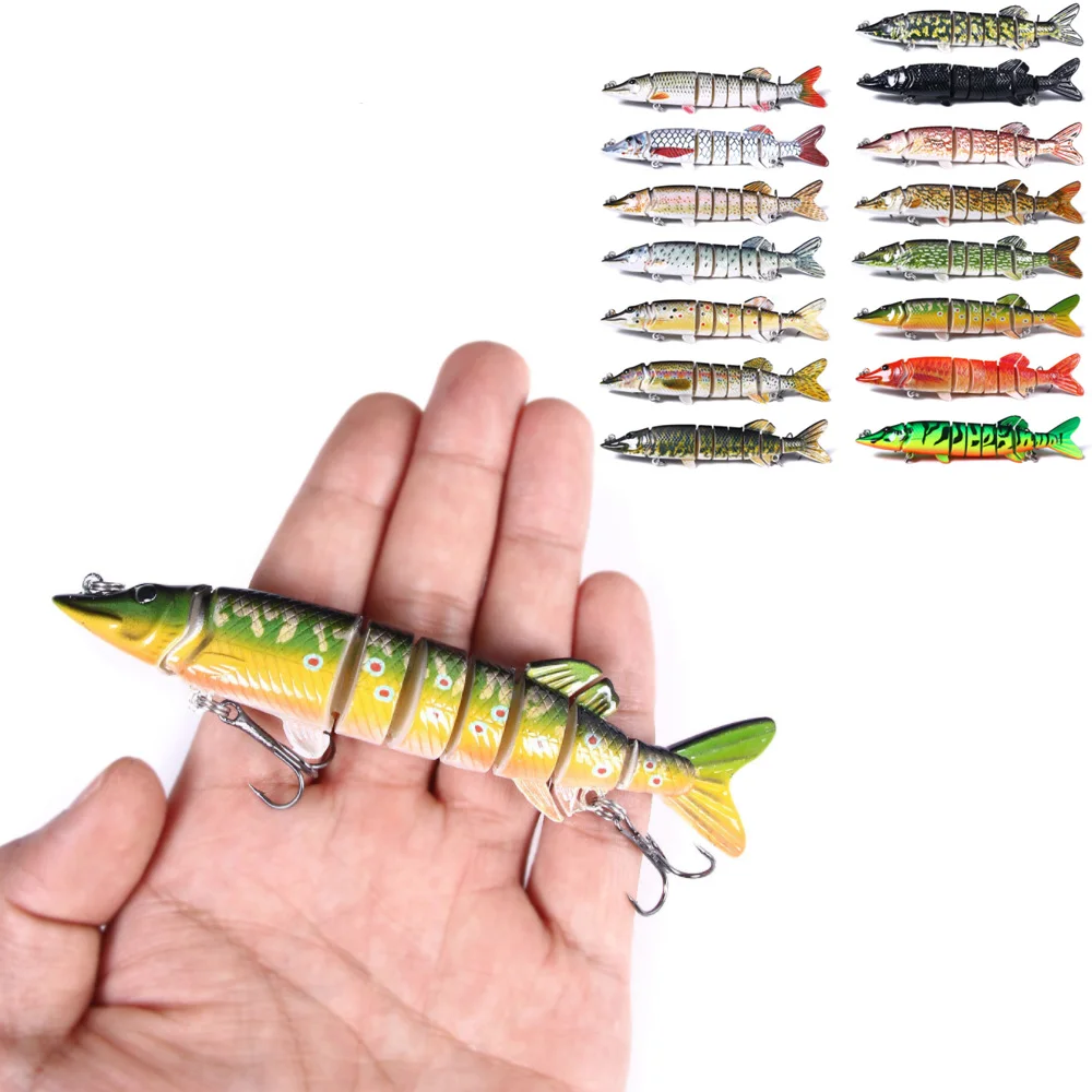 

12.5cm 18.5g Sinking Wobblers Fishing Lures Multi Jointed Swimbait Hard Bait Fishing Tackle For Bass Isca Trout Muskie Walleye