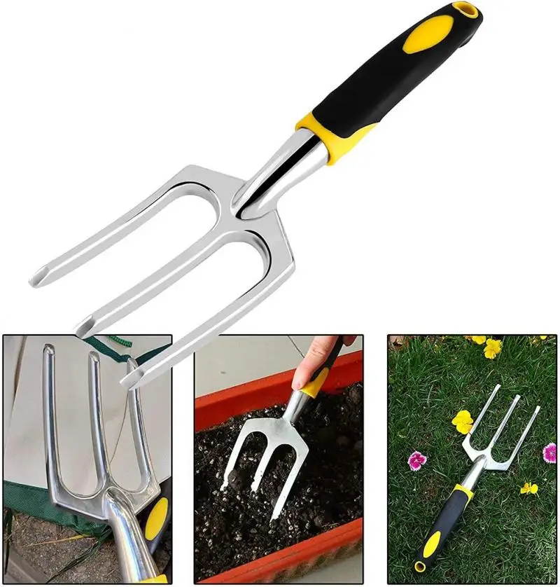

Gardening Bonsai Shovel Three-pronged Manual Aerator Vegetable Plot Soil Drafting Flower Potted Plant Hand Succulent Garden Tool