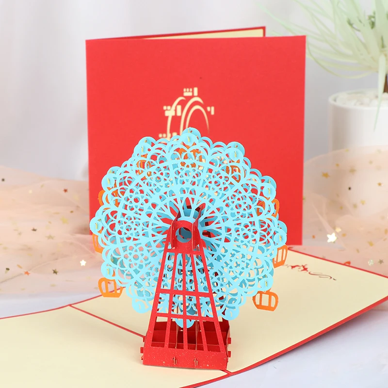 3D лазерная резка почтовые открытки День рождения Святого Валентина