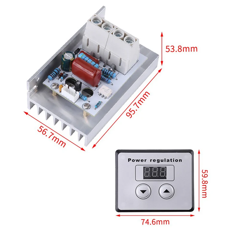AC220V 10000W 80A цифровое управление SCR высокомощный Электронный регулятор напряжения
