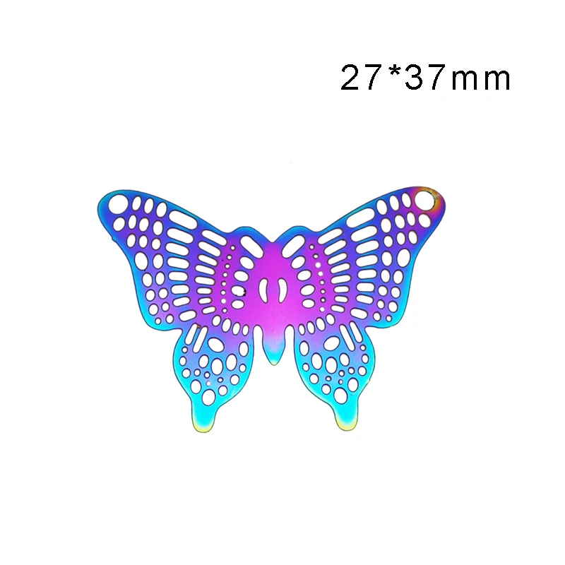 

Двухсторонние подвески-бабочки из нержавеющей стали, 20 шт./лот, толщина 0,3 мм