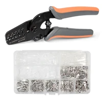 iws 2412m crimping plier set 2 84 86 3mm plug insulated male female connectors electrical wire crimp terminals assortment kit