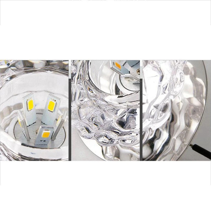 Lámpara LED de techo empotrada para pasillo Luces de cristal para sala de estar, pasillo, techo, balcón, porche, l