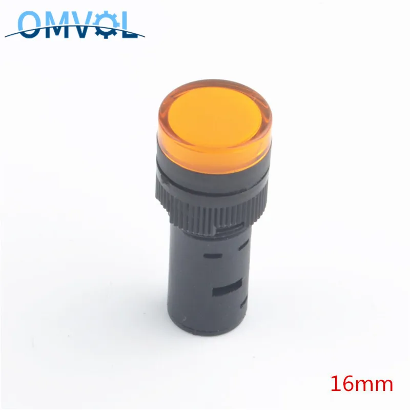 Светодиодный сигнальный светильник 16 мм синий зеленый красный белый желтый 5 В (6 3