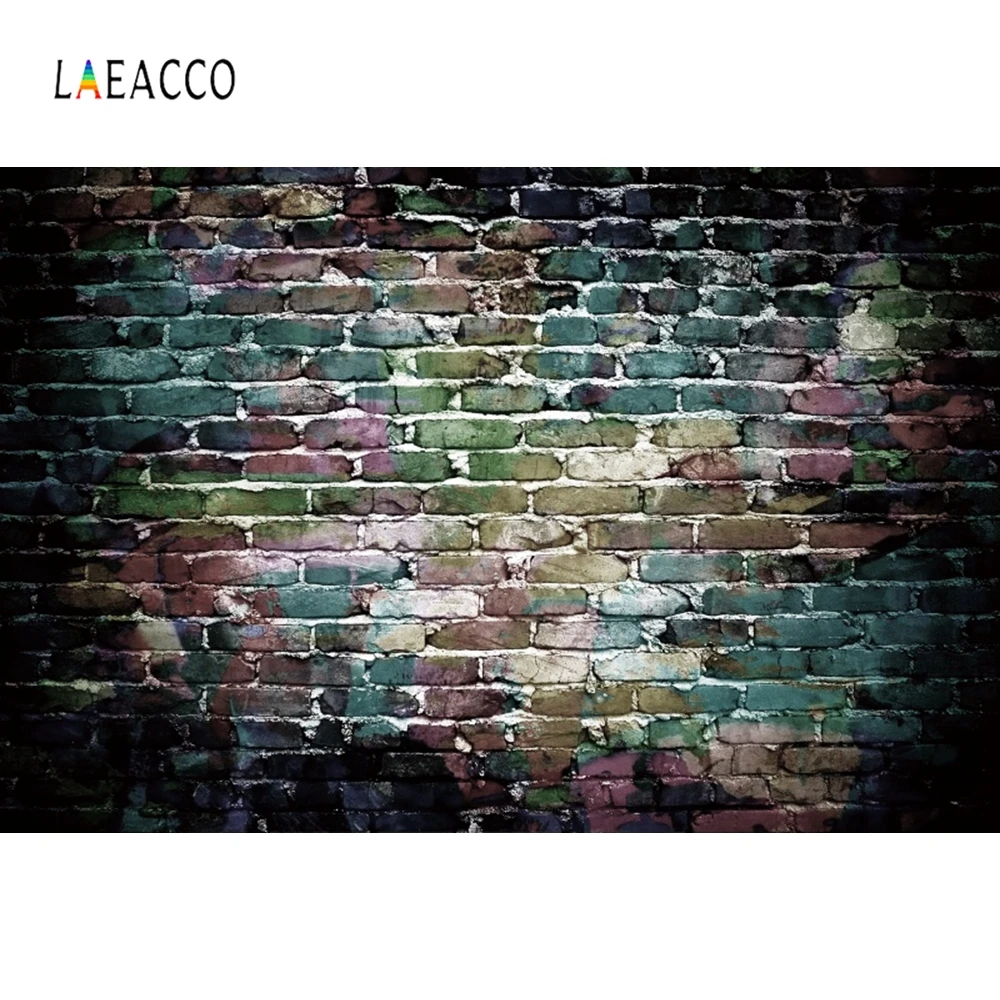 

Laeacco Vintage Brick Wall Photophone Gradient Retro Style Grunge Portrait Photography Backdrops Photographic Backgrounds Props