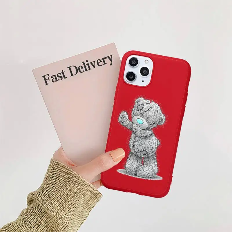 

Tatty Teddy Lovely cartoon animal Phone Cases Candy Color for iPhone 6 7 8 11 12 s mini pro X XS XR MAX Plus