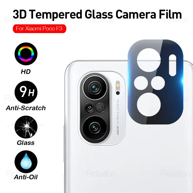 3D изогнутое закаленное стекло для Xiaomi Poco F3 Задняя крышка объектива камеры F 3 Poxo