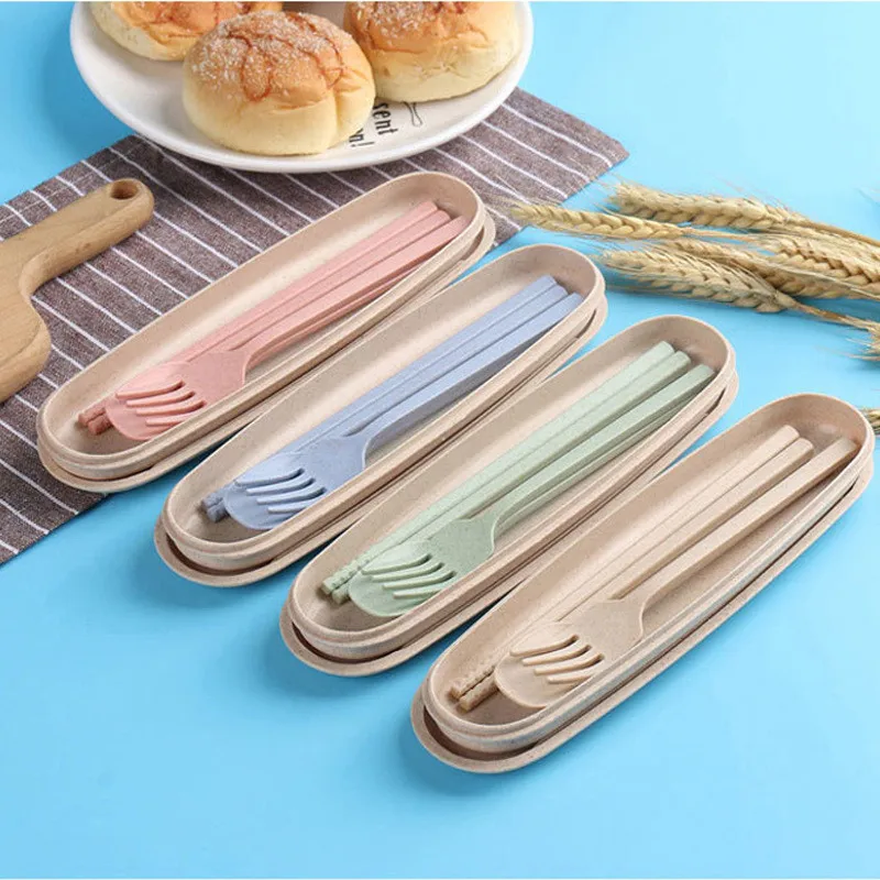 1 Набор портативная многоразовая ложка вилка уличный походный дорожный столовый