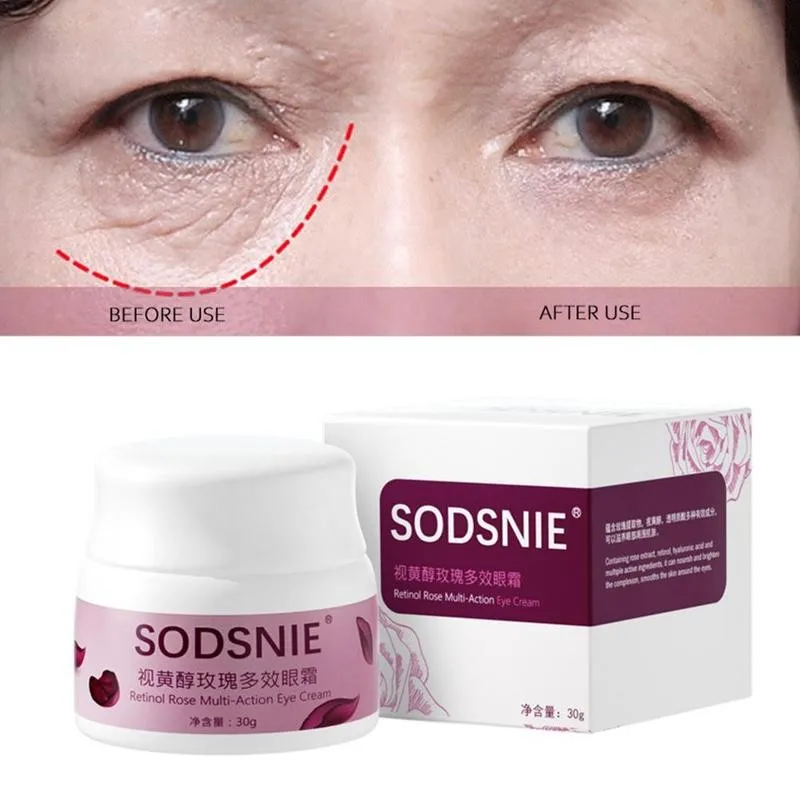 

30g Eye Cream Moisturizing Nourish Remove Wrinkles Anti-Aging Brighten Protect Lift Tighten Hydrate Retinol Rose Cream Skin Care