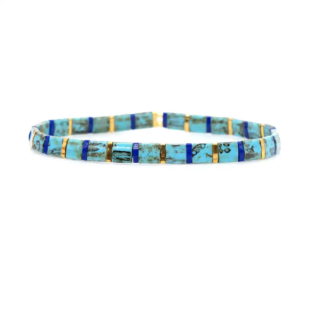 MI-B190254B Go2boho богемные браслеты женские летние пляжные ювелирные изделия Тила бусы браслет Perles MIYUKI Модные Браслеты Mujer подарок Новинка - Окраска металла: MI-B190254B