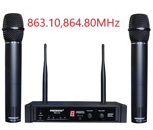 Black5 Color FB-U10 двухсторонний цифровой UHF беспроводной микрофон с 2 металлическими ручками - Цвет: Black5 Color