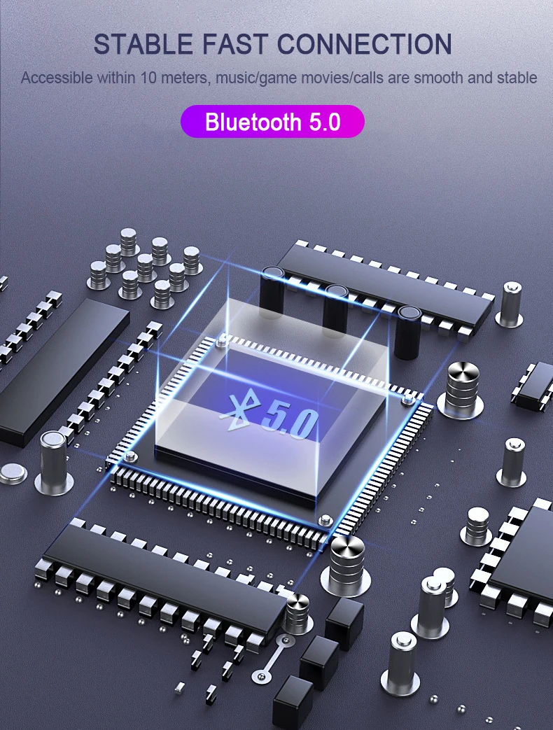 TWS 5,0 Bluetooth 9D стерео наушники беспроводные наушники IPX7 водонепроницаемые наушники 2000 мАч светодиодный внешний Смарт-аккумулятор держатель телефона