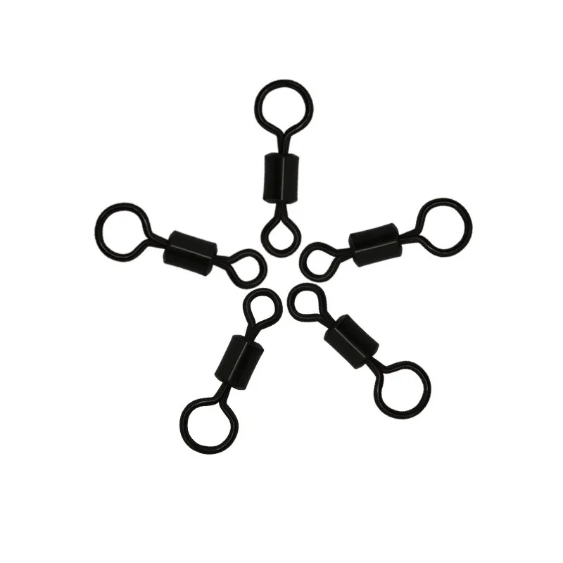HXY 100 шт. Размер 4 # большое маленькое вращение глаза вертлюги матового черного