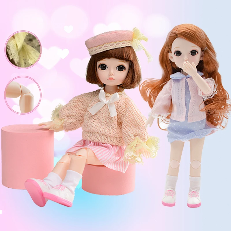 

Кукла шарнирная, 30 см, полный набор одежды, 1/6