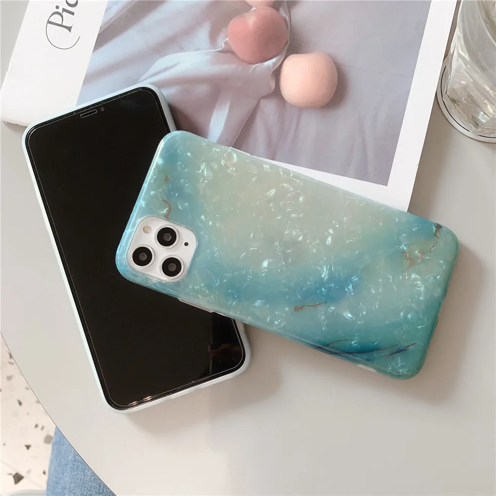 Чехол для Телефона iPhone 7 8 Plus Роскошный Глянцевый гранитный камень мраморная