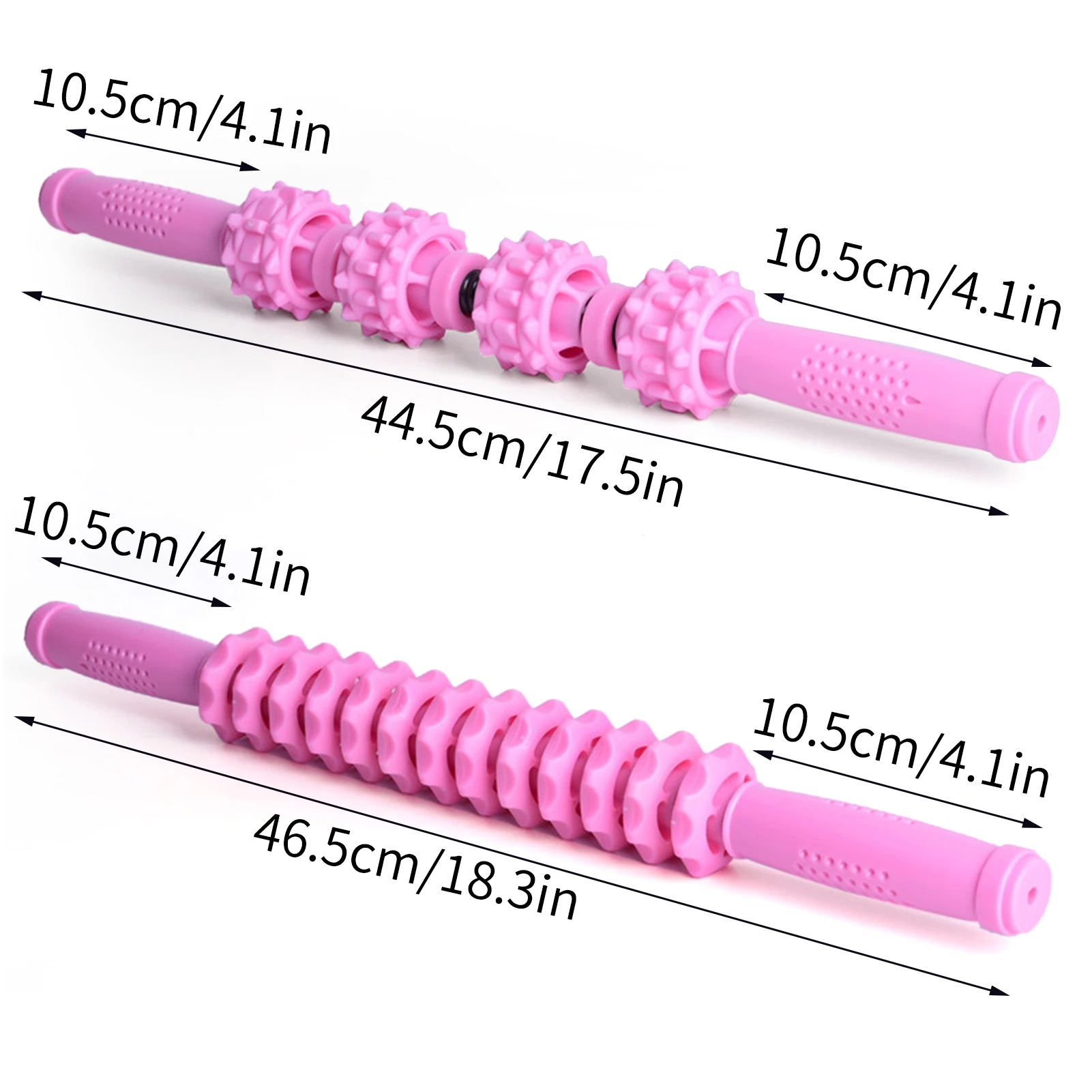 

2-In-1 Muscle Roller Stick Arm Exerciser Kit Deep Tissue Body Massager Tools Home Gym Fitness Equipment