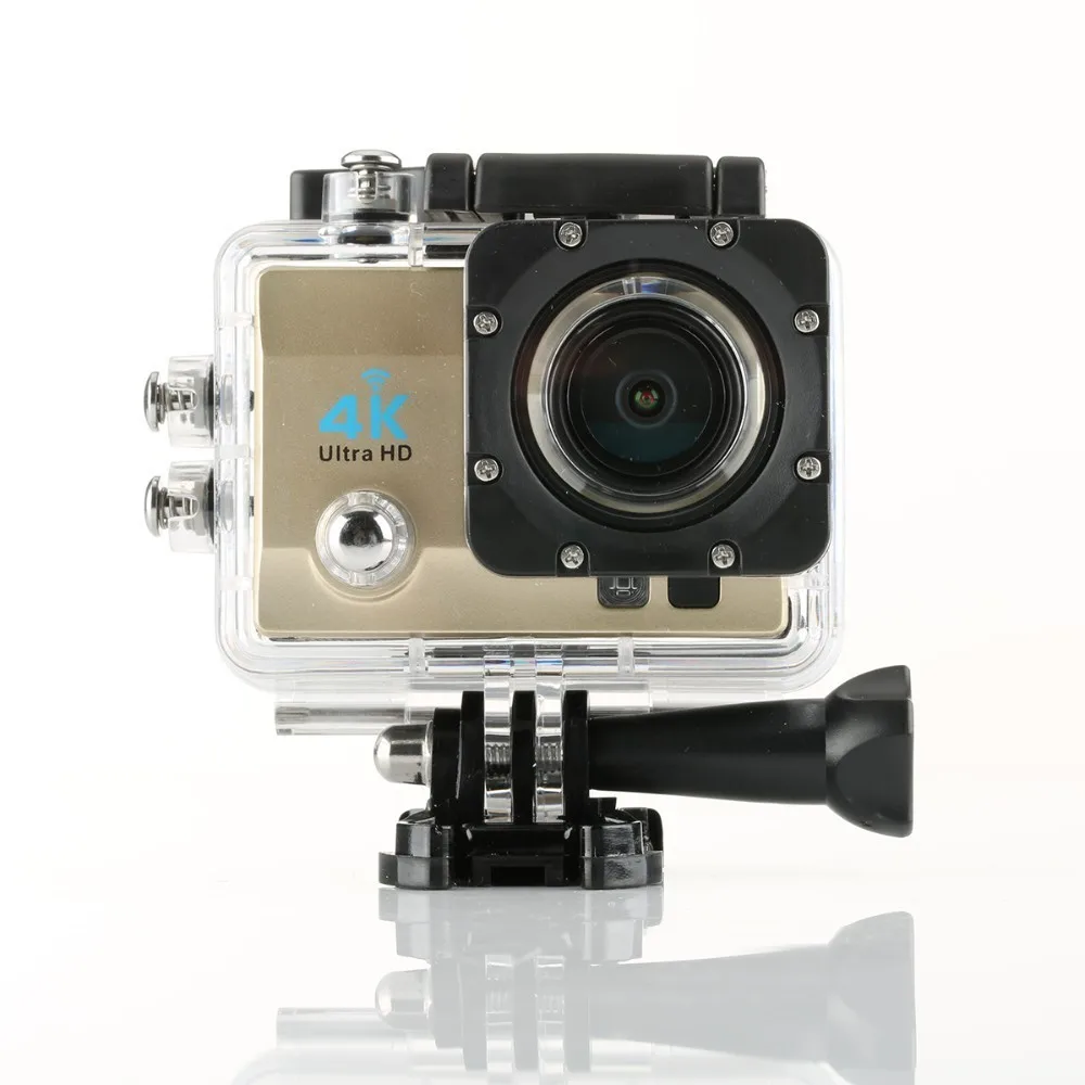 Золотой Экшн-камера Ultra HD 4 K/30fps WiFi 2," 170D подводный водонепроницаемый шлем видео запись камера s Спортивная камера - Цвет: Золотой