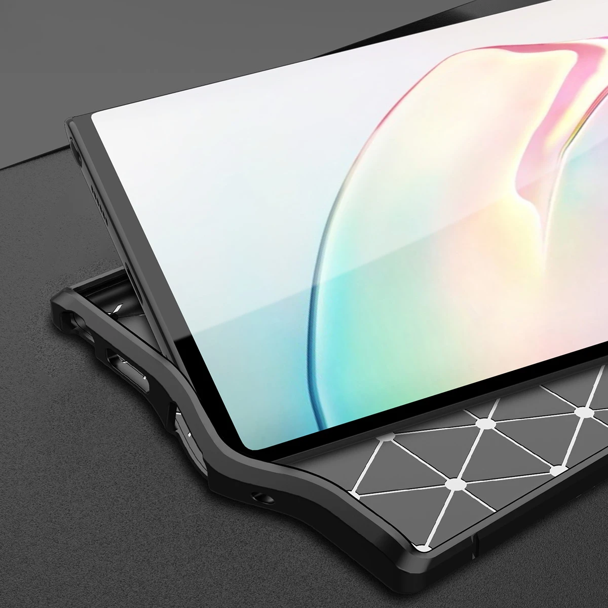 

UFlaxe Soft Shockproof Case for Samsung Note 20 Ultra 5G Litchi Texture Ultra-thin Cover Galaxy Note 8 9 10 Plus Lite LZ