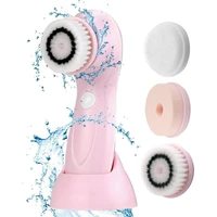 3 in 1 electric rotating facial cleansing brush face cleanser usb rechargeable scrubber rotating rotation skin care tools