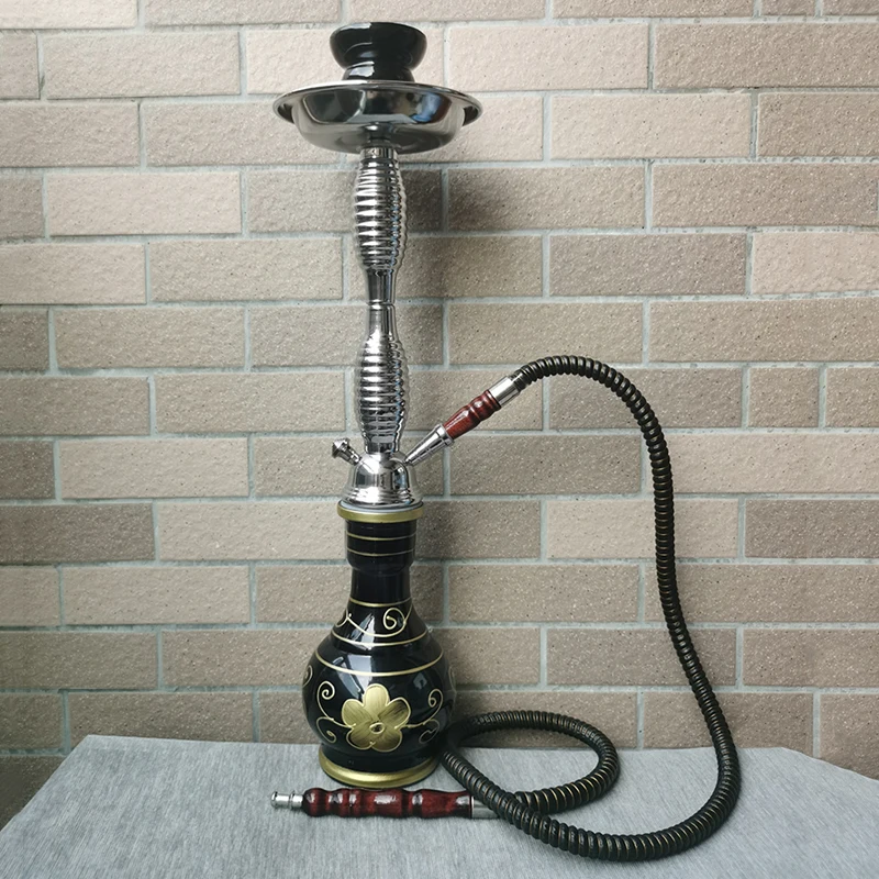 

54cm Glass Hookah Set Shisha Pipe With Ceramic Bowl Hose Charcoal Tongs Smoking Accessories