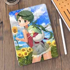 Симпатичный чехол с аниме девушкой для iPad Pro 11, чехол 2021 8-го поколения Mini 5 Air 4, подставка для планшета, держатель для карандашей Air 2 10,2 7th 10,5 9,7 5th 6th