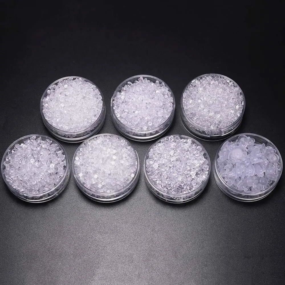 

120-1000 в партии, силиконовые круглые гвозди для сережек, пластиковые заглушки для бижутерии своими руками (в коробке)