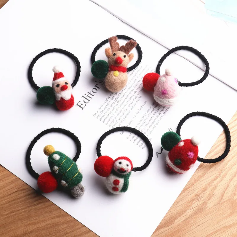 Рождественский подарок аксессуары для волос трехмерная резинка с узелком из