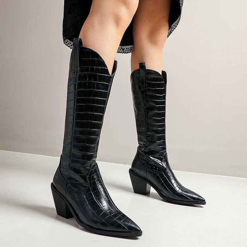 

Fashion Knee High Boots Women Shoes 2021 Autumn Winter Women's High Boots Comfortable Long Shoes Ladies Large Size 43