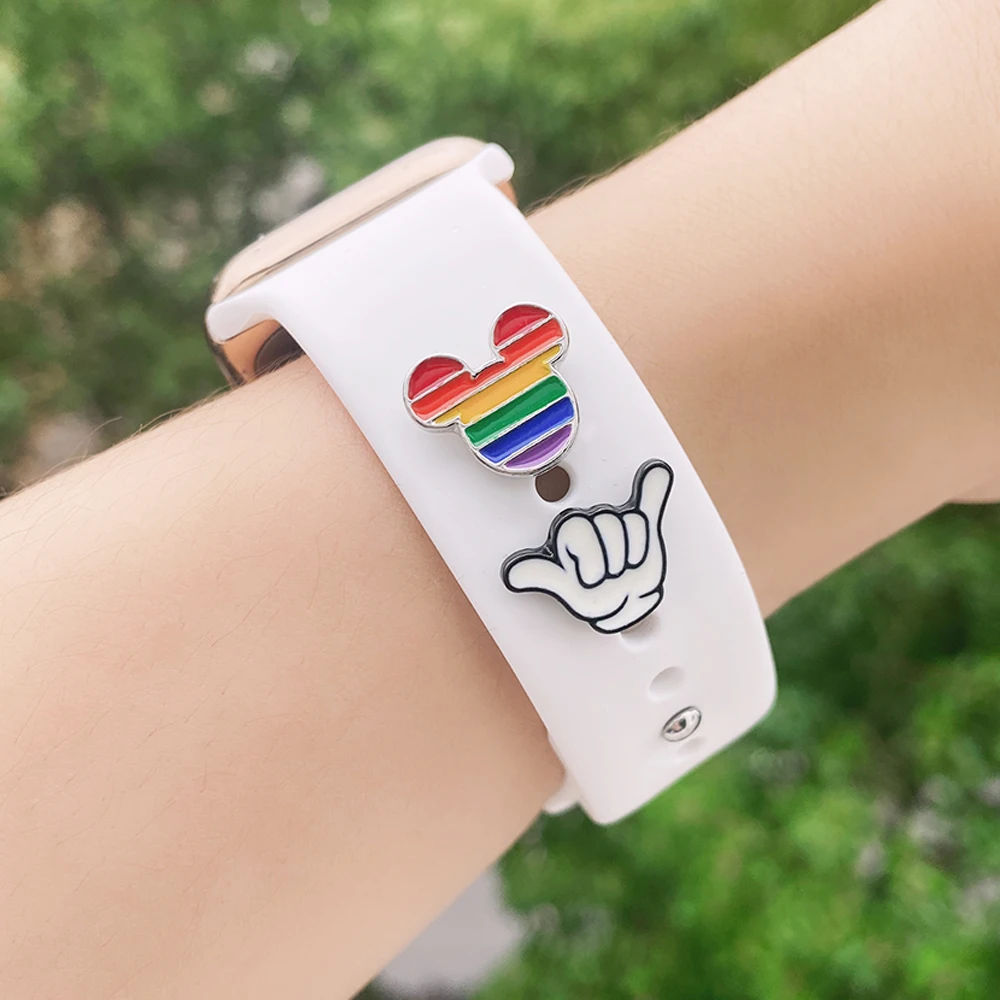 

Silicone Strap Decorative Nails For Apple Watch Band Charms Metal Creativity Rivet Accessories for iwatch Rubber Bracelet