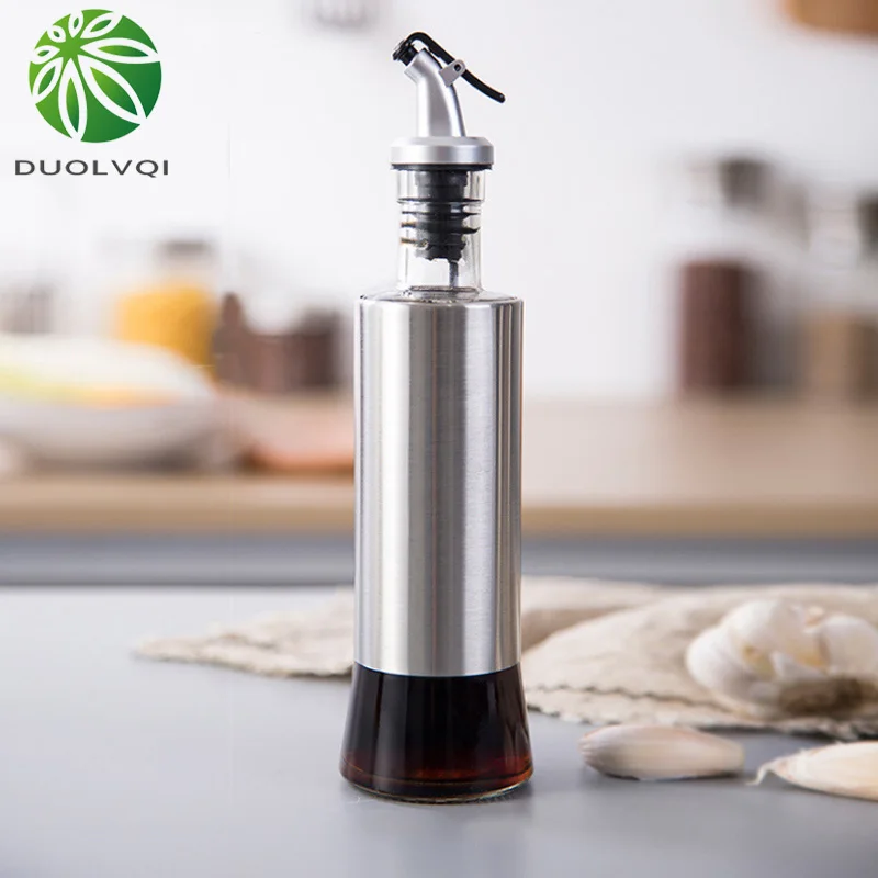 Кухня Стекло бутылка для масла Нержавеющая сталь масло косметика парфюмерия