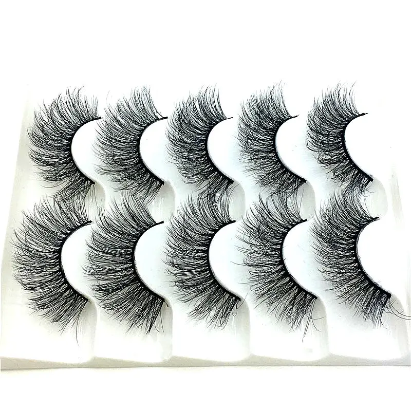 

NEW 2/5 Pairs Fluffy Lashes 10-23mm 3D Mink soft Lashes Long Thick Natural False Eyelashes Lashes Vendors Makeup Mink Eyelashes