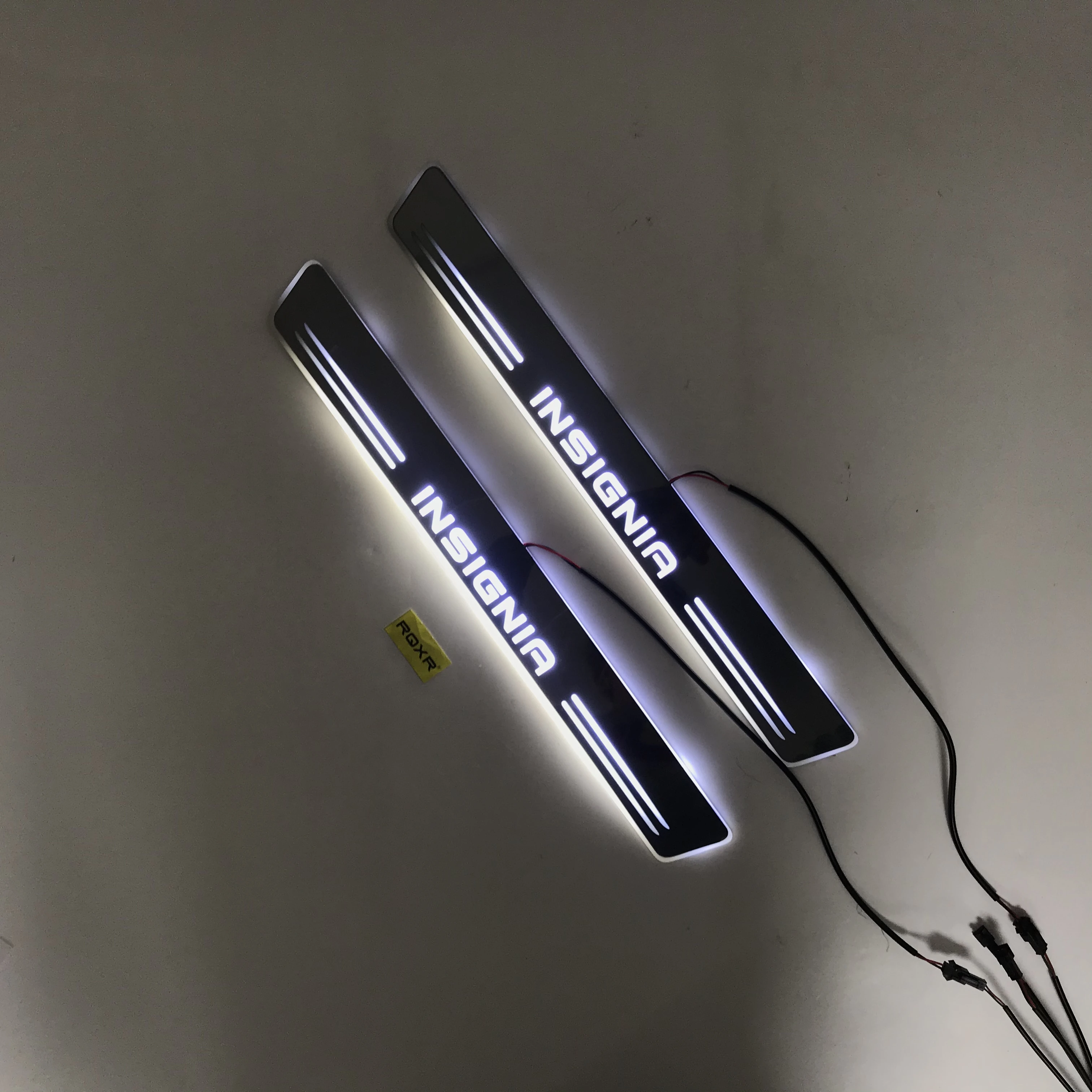 

Osmrk led moving door scuff sill plate for Opel insignia colorful changing dynamic door light flat overlays linings