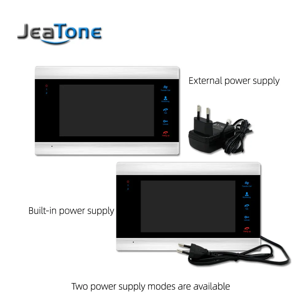 Jeatone 7 дюймов цветной ЖК-видео домофон система открывания двери разблокировка