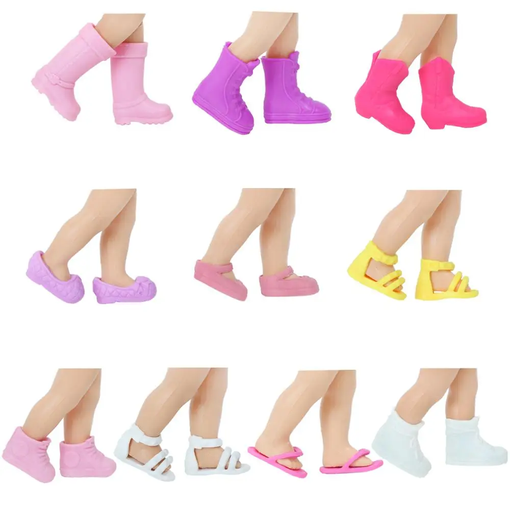 Случайный 5 шт. обувь для куклы барби кукла келли босоножки ботинки свадебная