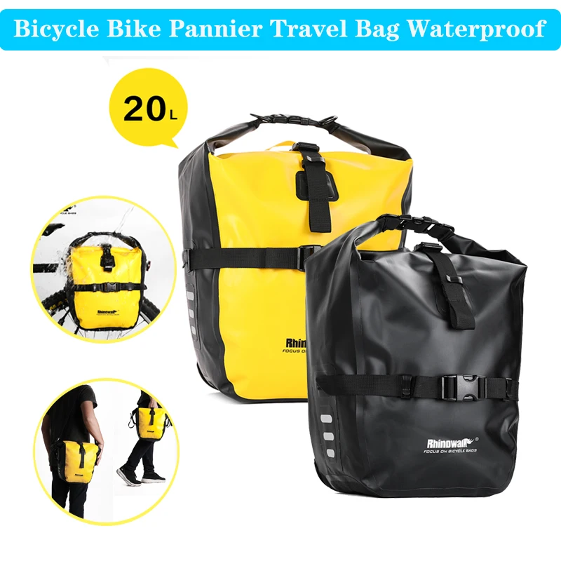 

Waterproof 20L Cycling Bag Bike Bicycle Travel Rear Rack Tail Seat Bag Pack Bicycle Panniers Large Capacity MTB Bike Accessaries