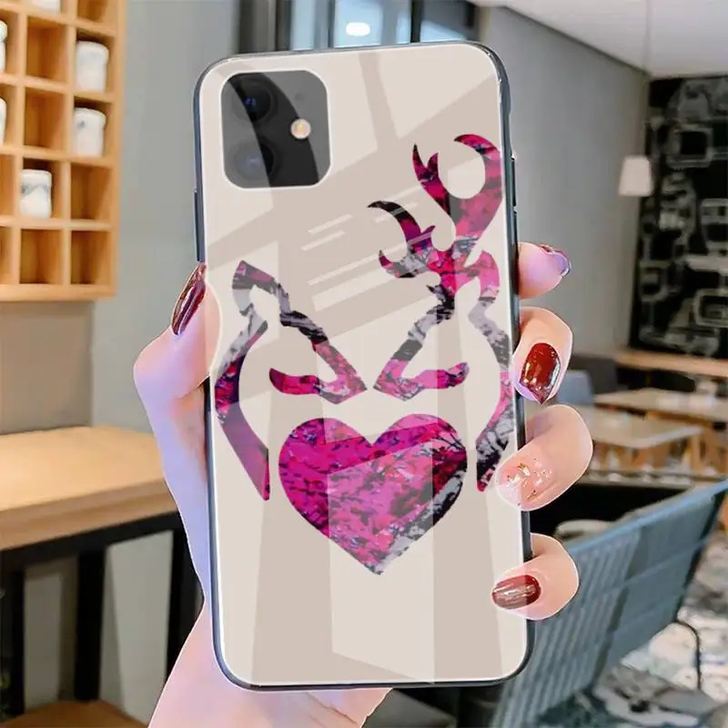 

Camo Browninges Phone Case Tempered Glass For Iphone6plus 6S 7 7plus 8 X XS XSmax XR 11 12 Pro Max 12mini