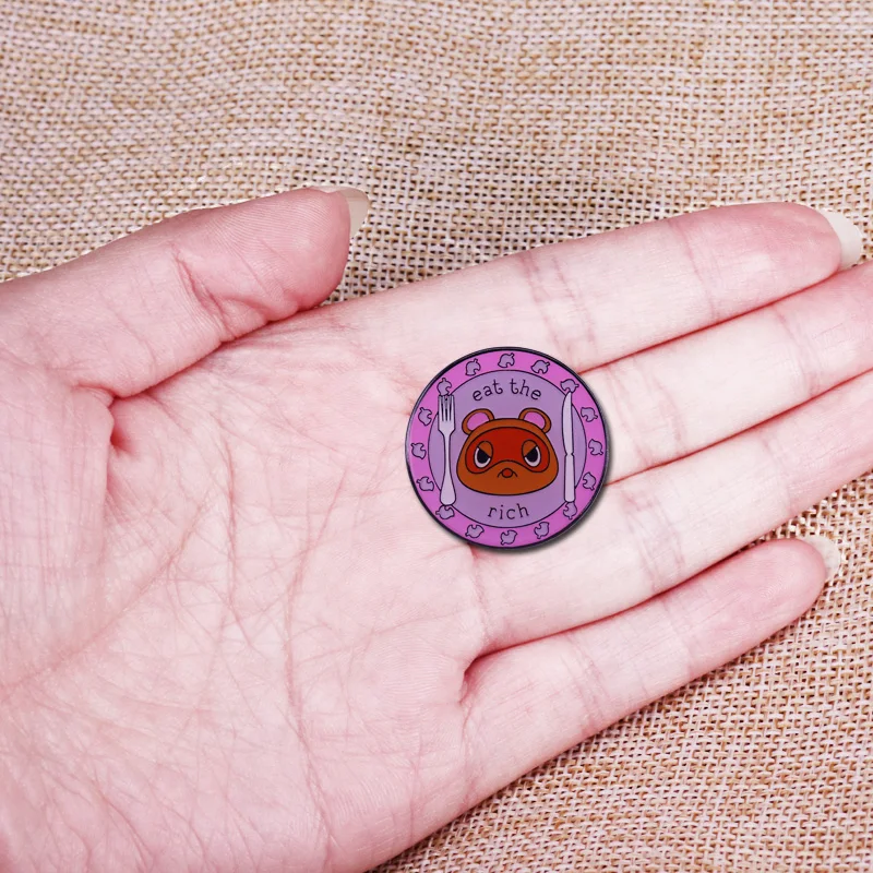 Съесть Насыщенный розовый значок когда людям больше не придется есть они съедут