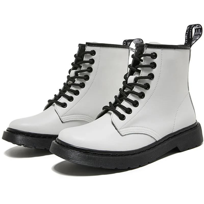 Женские ботинки обувь из мягкой кожи женские белые ботильоны мотоциклетные