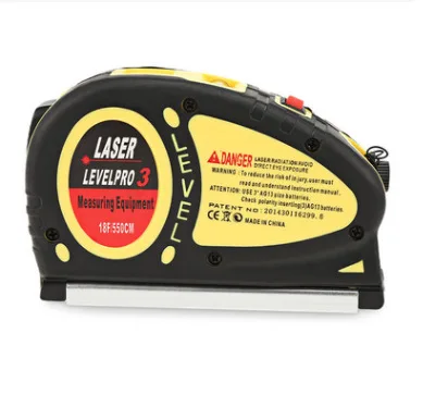Инфракрасный лазерный уровень спиртовой с измерительной лентой 5 м крест + точка 2