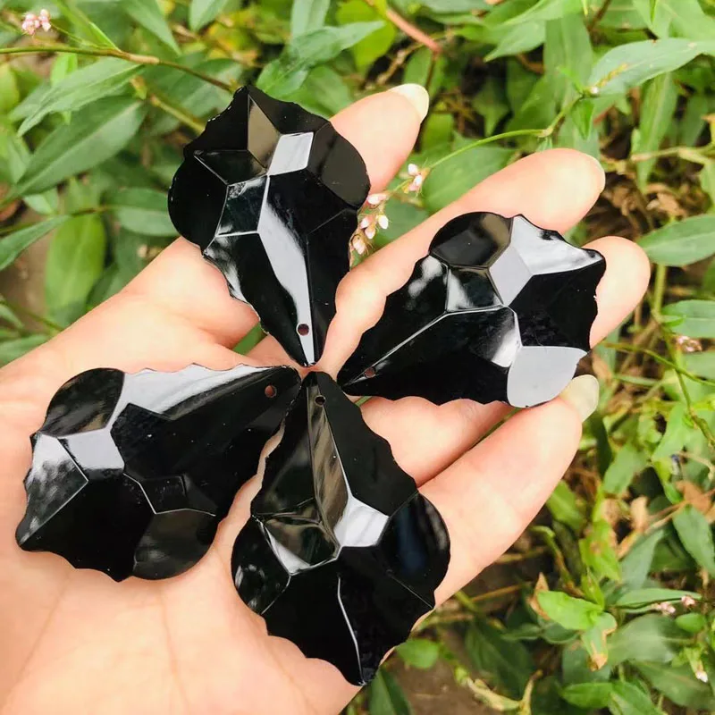 

4 шт. 50 мм Хрустальный зернистый кленовый лист Ограненный кулон подвесной Хрустальный Ловец Солнца домашний Свадебный декор AB Цвет