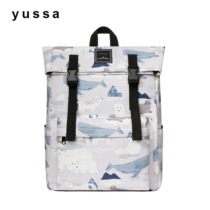 

Cute Animal Pattern 14inch Laptop Backpack Women Fashion White School Backpack Girl College Bag Boy Waterproof Bagback Men