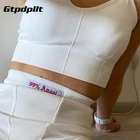 Gtpdpllt O Neck 2020 летний белый укороченный топ Ribber для женщин базовый Спагетти ремень с бюстгальтером Cami Черный Повседневный сексуальный топ с открытой спиной