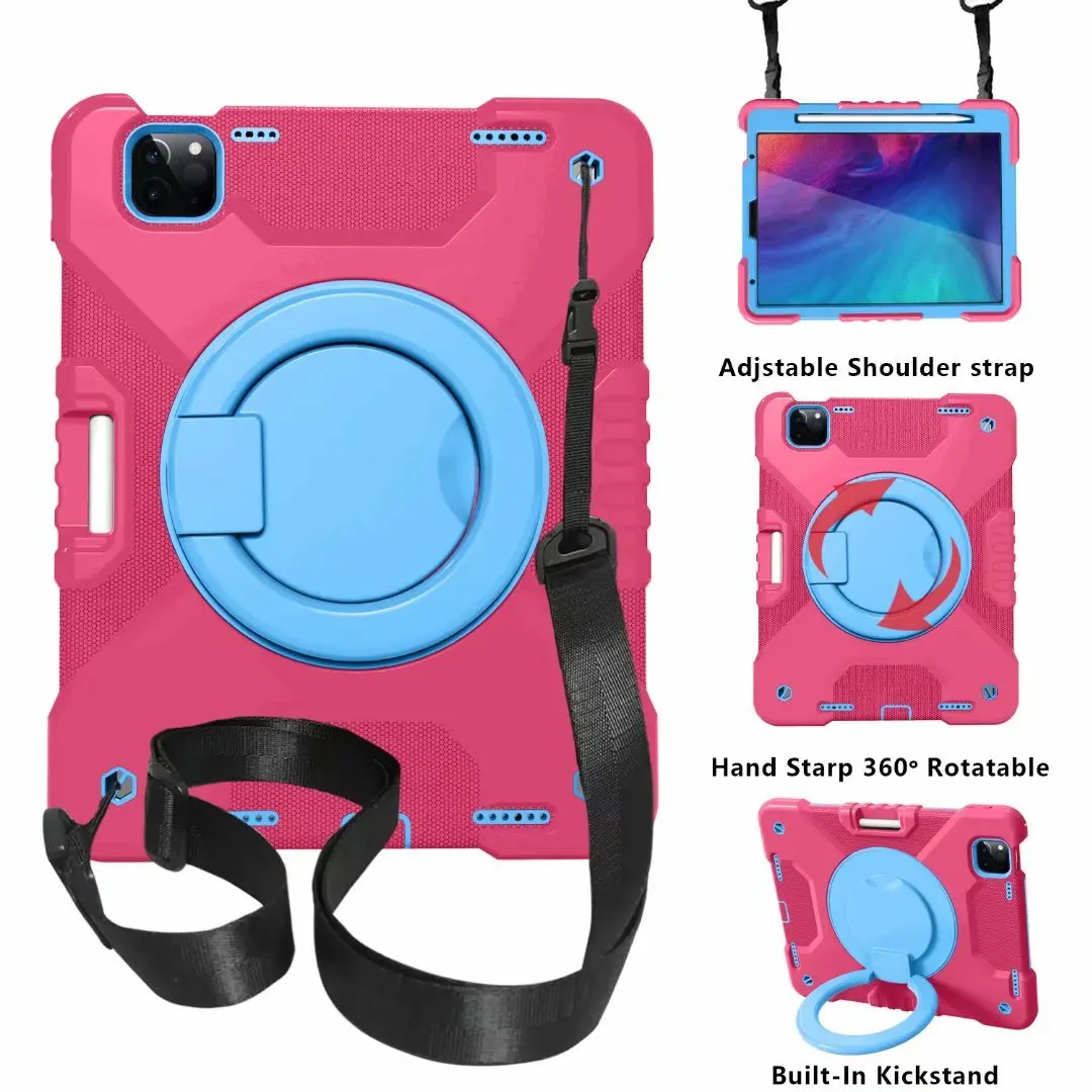 

Shoulder Strap Case For iPad Air 4 10.9'' 2020 Cover A2324 A2072 Shockproof Silicon PC Cover For iPad Air 10.9 inch air 4 Funda