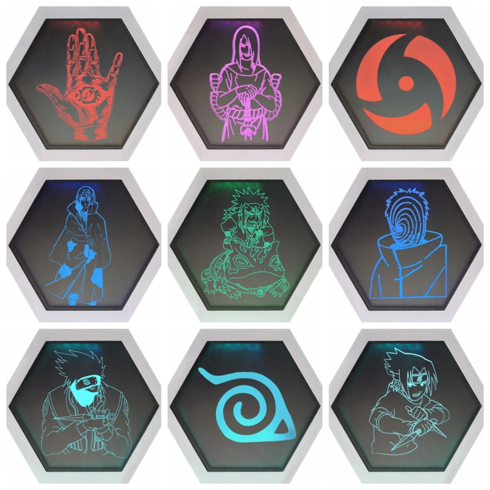 Аниме креативный квантовый светильник серии Наруто DIY мультфильм ночной