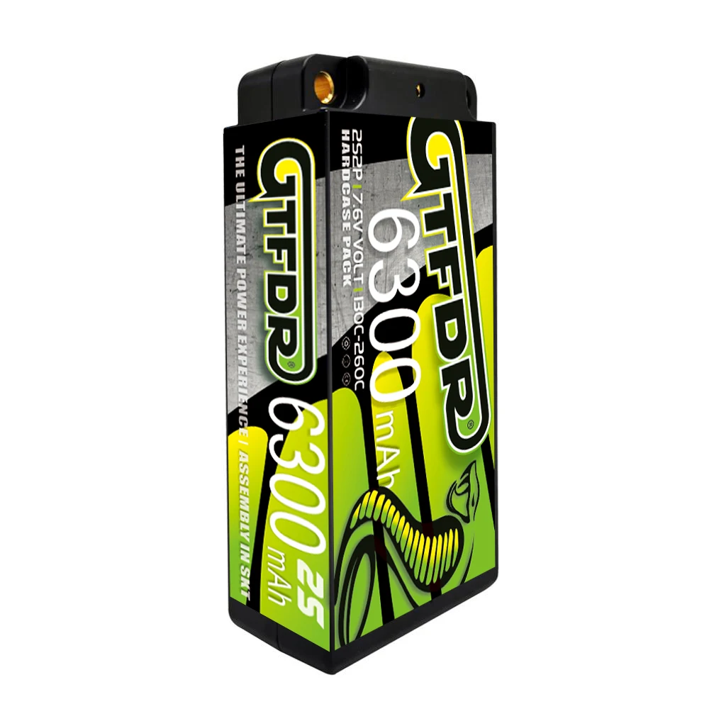gtfdr lipo battery 2s short hv 76 v 6300mah 130c 5mm bullet competition короткий комп